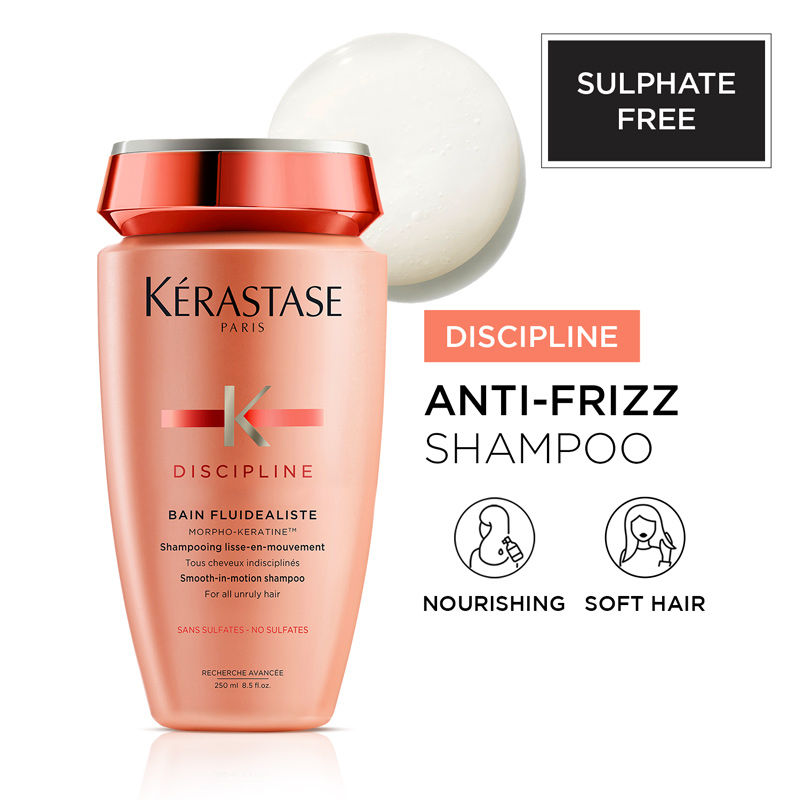 Kerastase Bain Discipline Fluidealiste Gentle Shampoo For Frizzy Hair, With Morpho Keratine