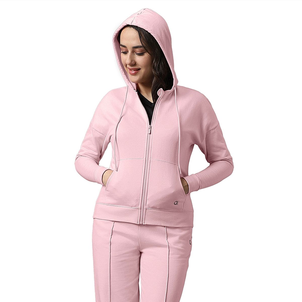 Buy Amante Solid Full Sleeve Essential Fleece Hoodie Online
