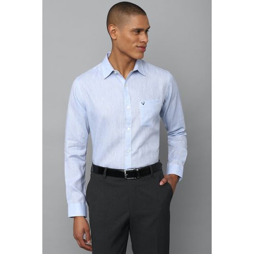 Buy Men White Slim Fit Textured Full Sleeves Formal Shirt Online