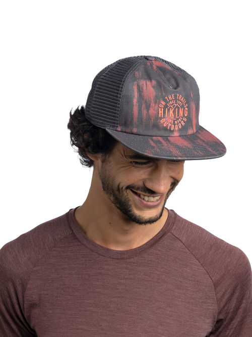 Buff Unisex Black Wicking Trucker Summer Hiking Trekking Biking Cycling  Running Cap (L/XL)