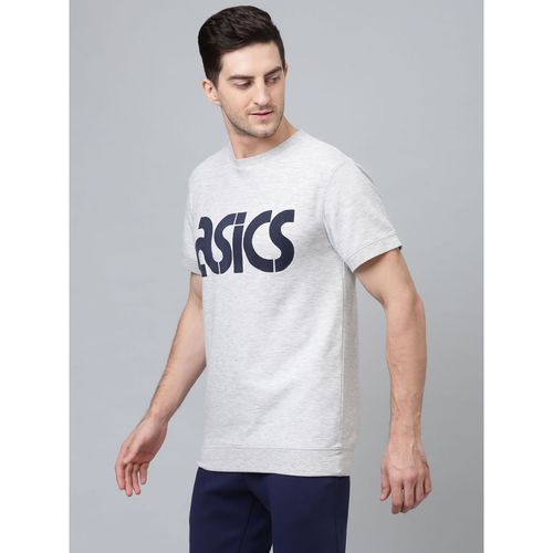 Buy Asics At Short Sleeves Top Casual T-shirts Grey Online