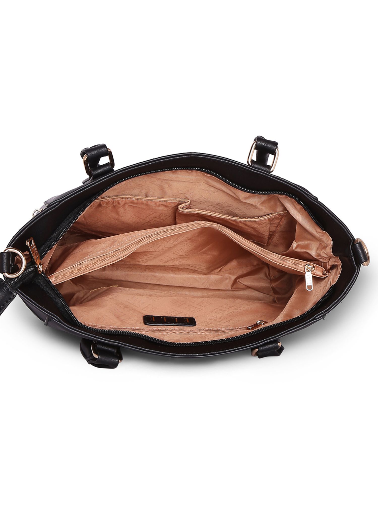 Buy ELLE Black Solid Tote Bag Online