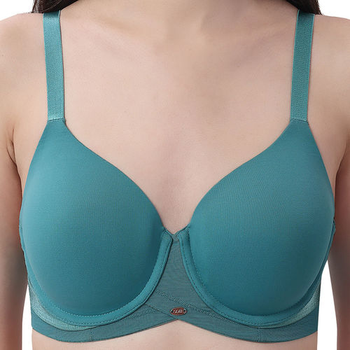 Buy SOIE Full Coverage Padded Wired T-shirt Bra With Mesh