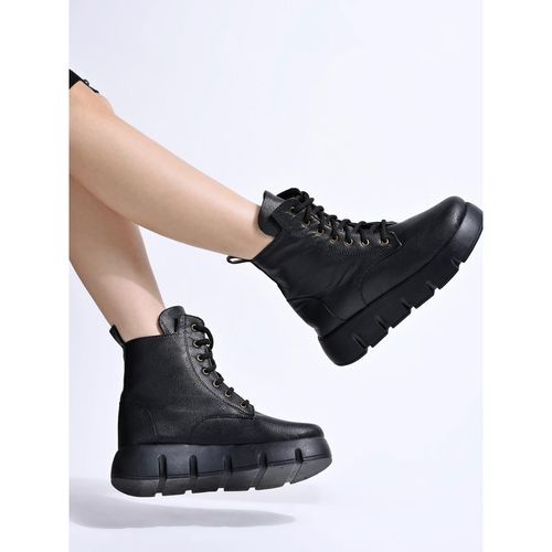 Buy Shoetopia Smart Casual Black Boots for Women Online