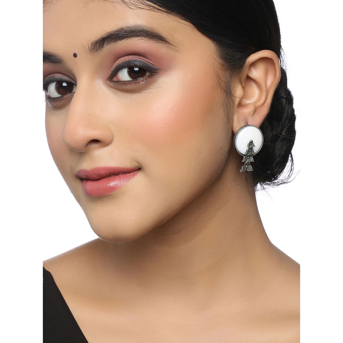 Flipkart.com - Buy MAHADEV White Stone Mirror Jhumka Brass Jhumki Earring  Online at Best Prices in India