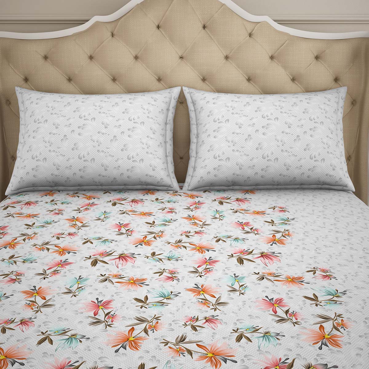 Welspun 100 Cotton Bedsheets Double Anti Bacterial Breathable Skin