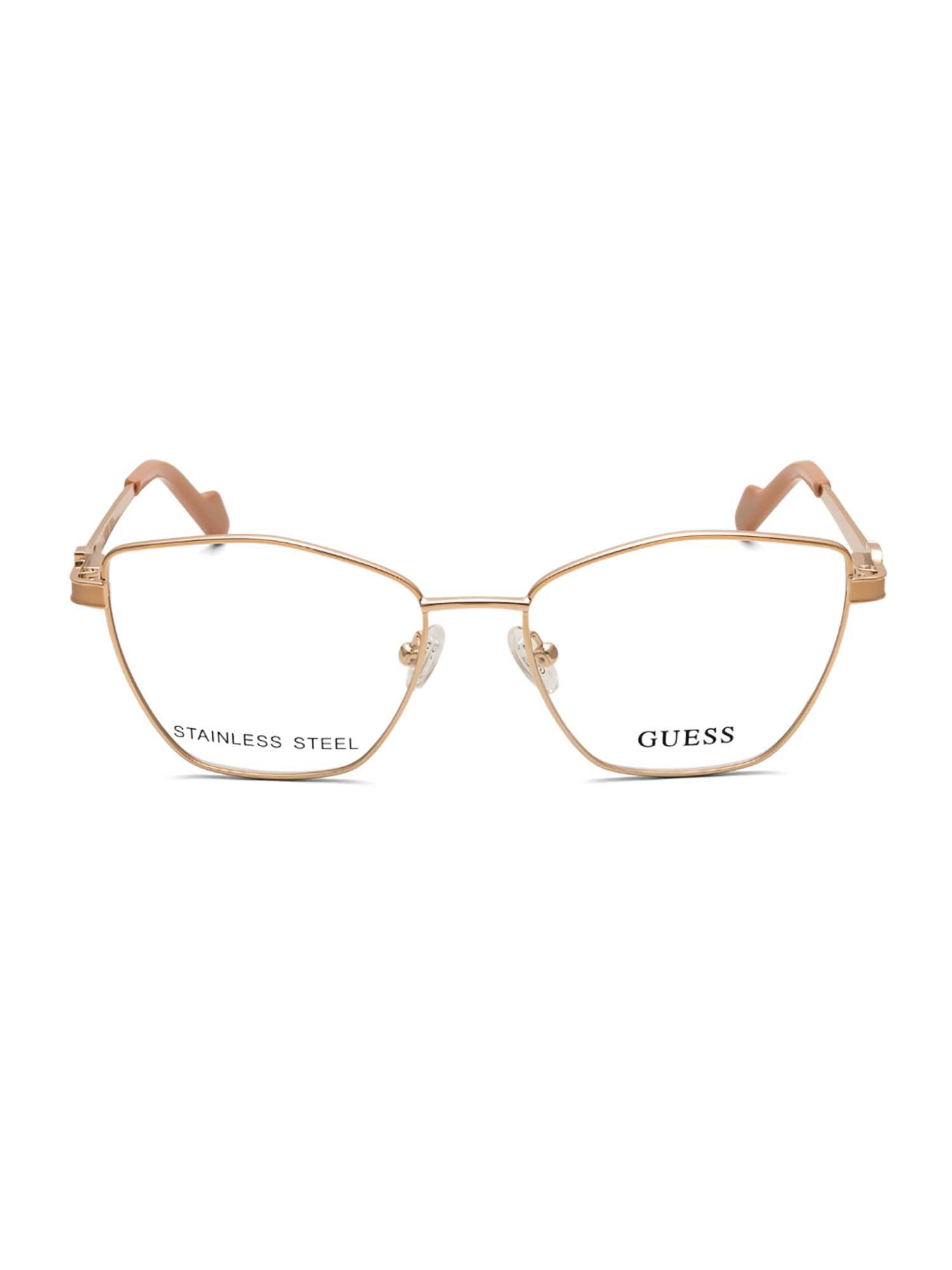 Guess Gold Pentagon Shaped Frame For Women (GU5046552032FR) (52)