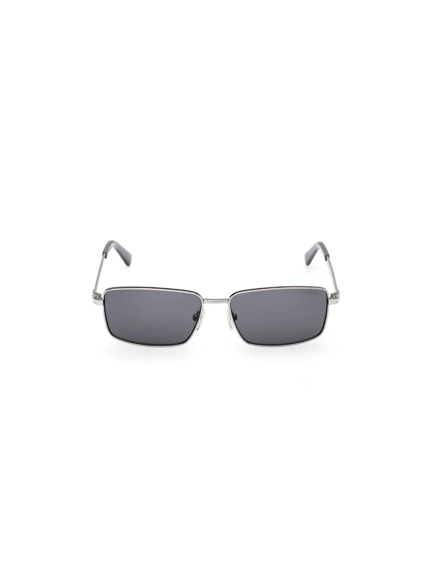 Guess Grey 100% UV Protected Rectangular Shaped Sunglass For Men (GUS0027308A56SG) (56)