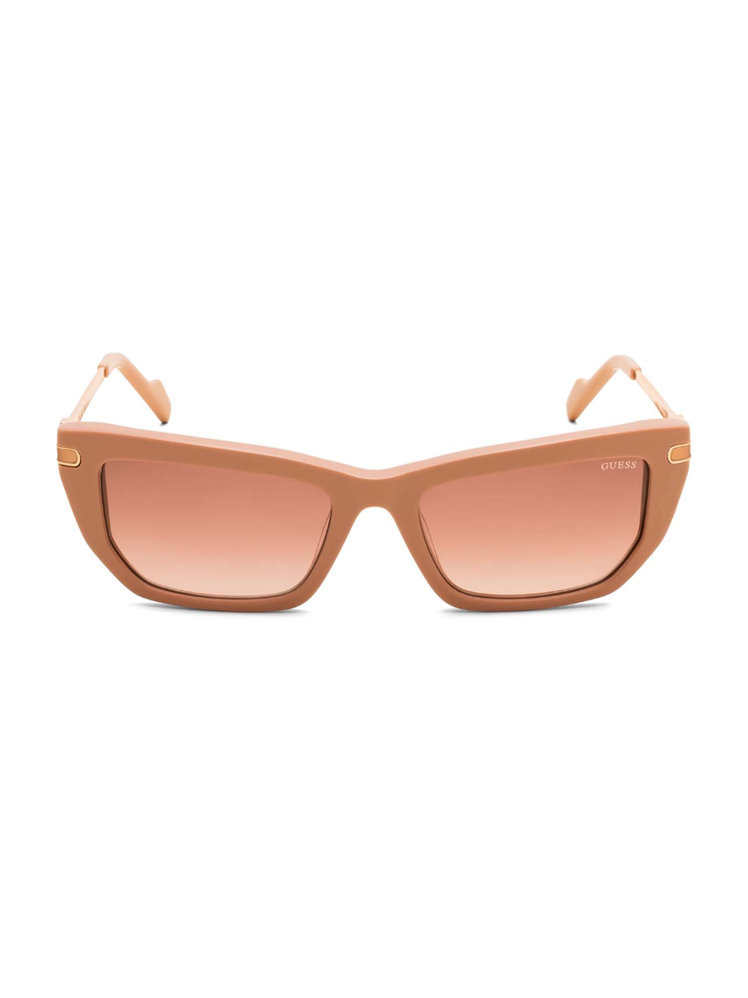 Guess Brown 100% UV Protected Cat Eye Shaped Sunglass For Women (GUS003785257FSG) (52)