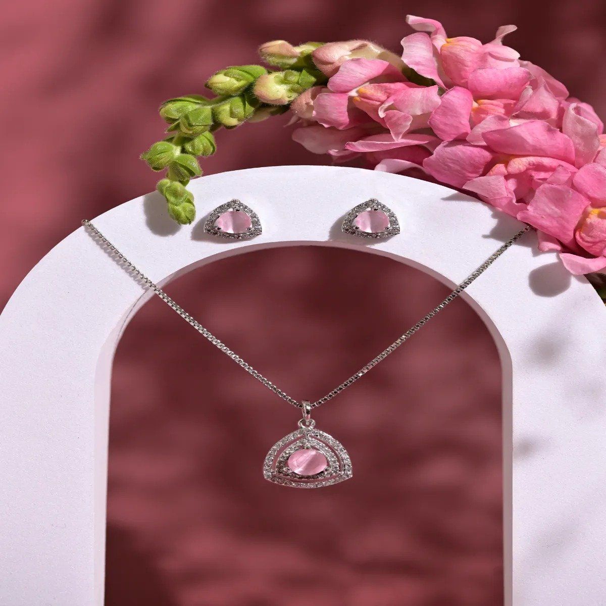Buy Jewelz Jewel Ad Necklace Set Chain Pendant With Earring Set Online