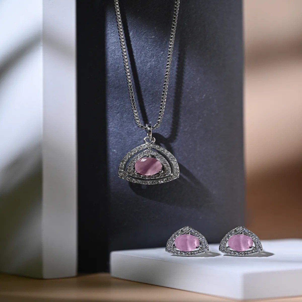 Buy Jewelz Jewel Ad Necklace Set Chain Pendant With Earring Set Online
