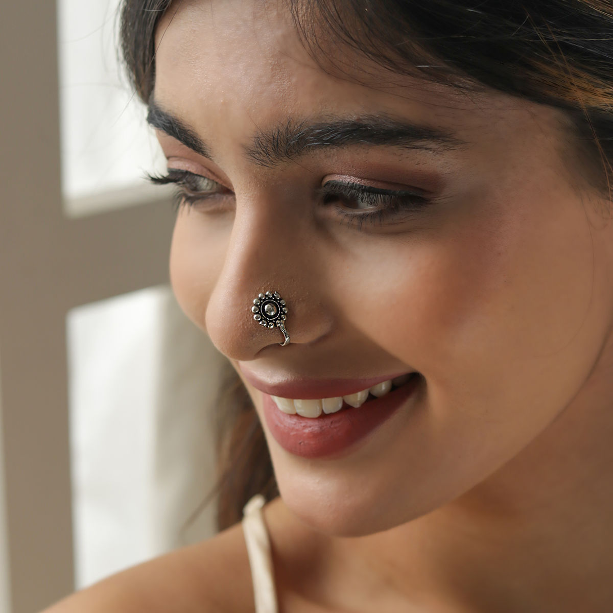 Buy Silver Oxidized Nose Stud, Oxidized Sterling Silver Nose Stud-nose  Bones, Nose Pin, Silver Nose Pin, Silver Oxidized Nose Pin, Sun Nose Stud  Online in India - Etsy