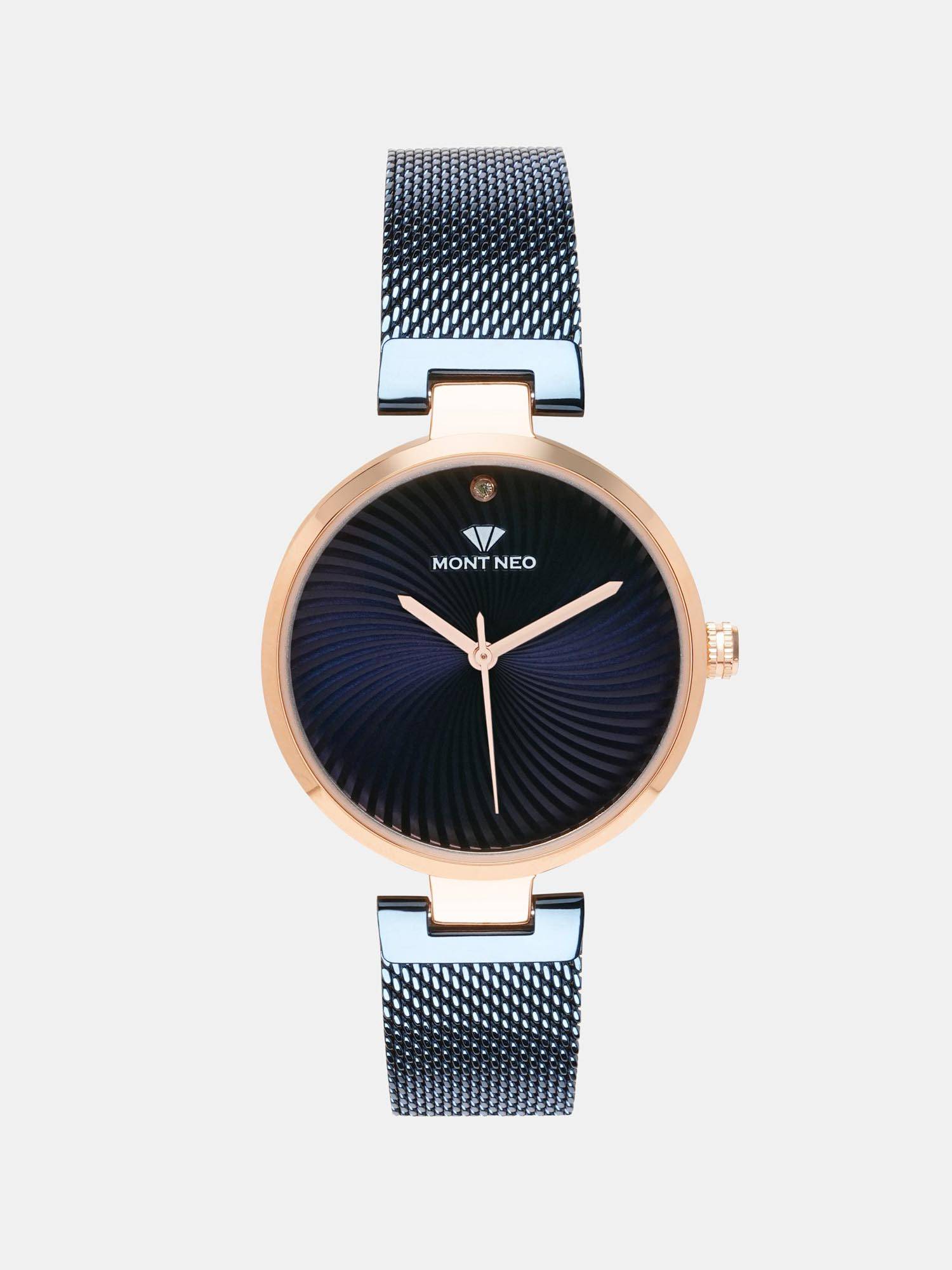 Mont Neo Women Blue Analog Stainless Steel Watch 9005T-B3305 (M)