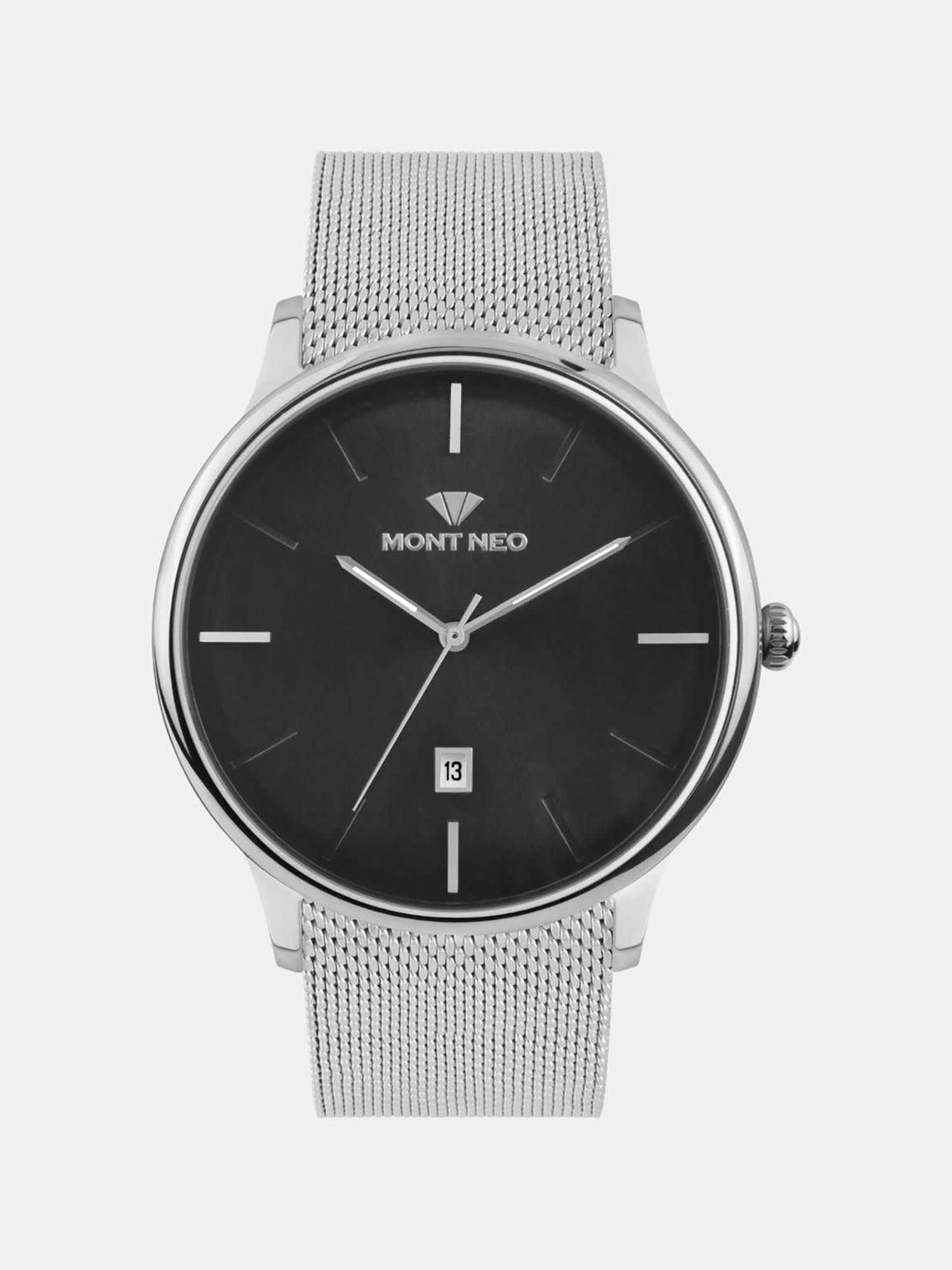 Buy Mont Neo Men Quartz Black Dial Analog Mesh Watch G1052E-B1104