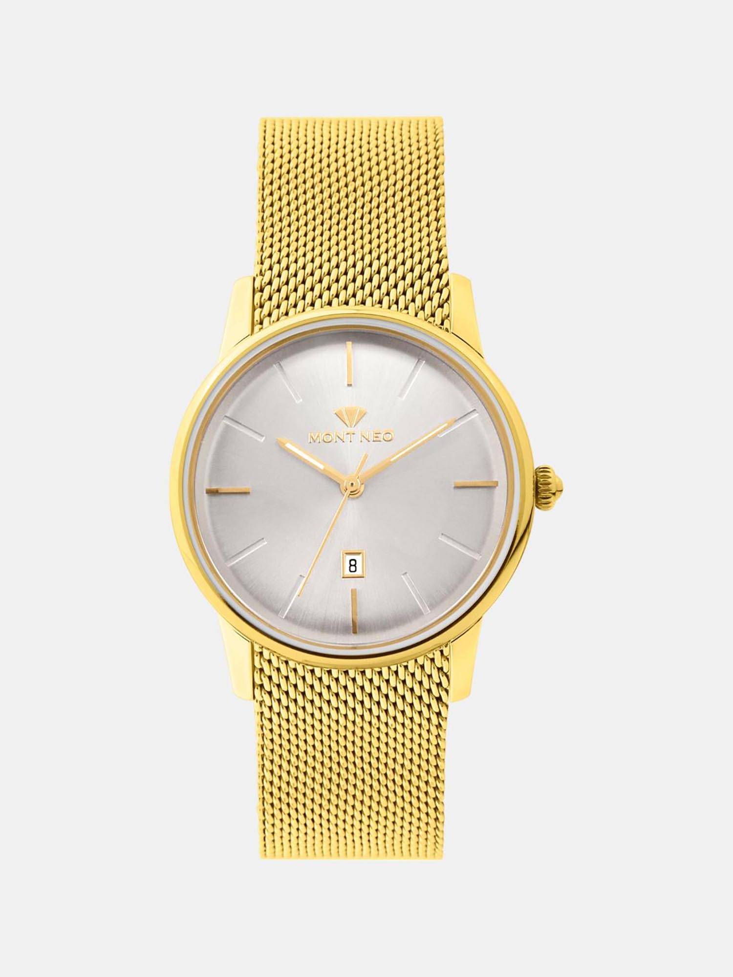 Mont Neo Women Quartz Silver Dial Analog Mesh Watch L1052E-B2203 (M)