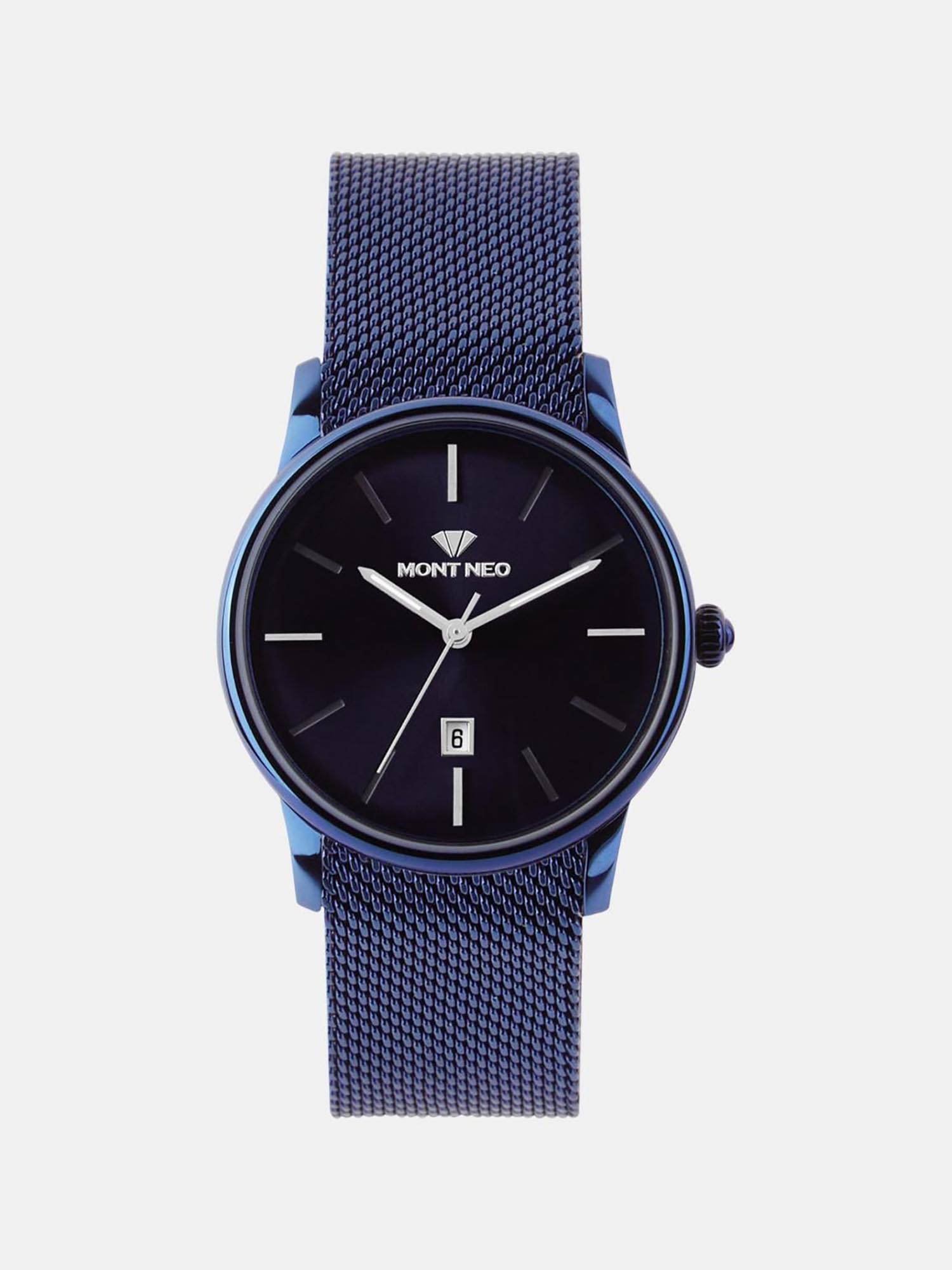 Mont Neo Women Quartz Blue Dial Analog Mesh Watch L1052E-B5505 (M)