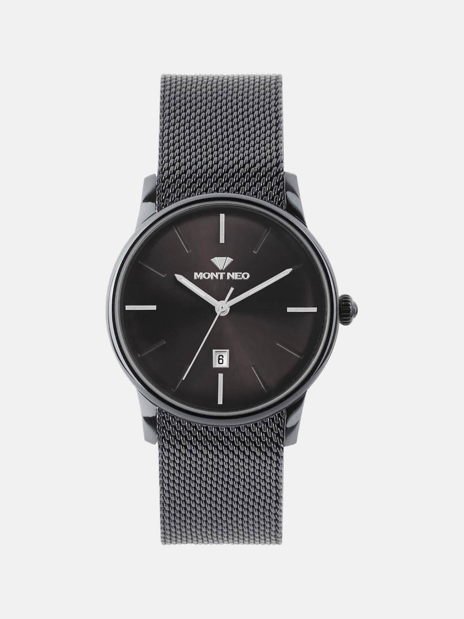 Mont Neo Women Quartz Gun Dial Analog Mesh Watch L1052E-B8816 (M)
