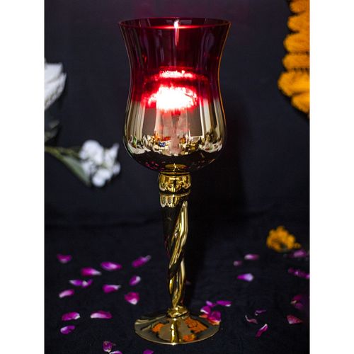 Multicolor Glass Candle Holders at Rs 120 in New Delhi