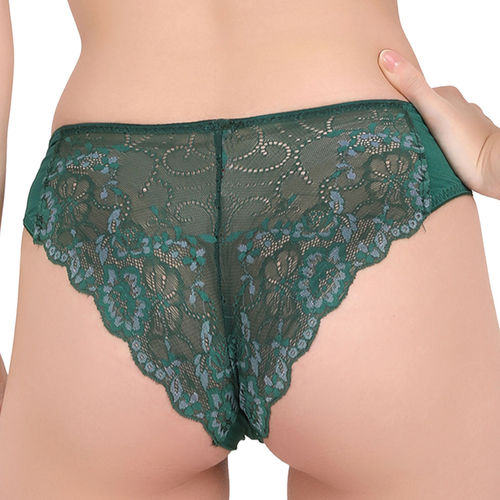 Buy Curwish Lacy Wonders-Black Thong Net Panty Online