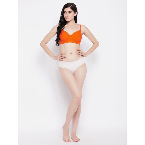 Buy Padded Non-Wired Full Cup Multiway T-shirt Bra in Orange