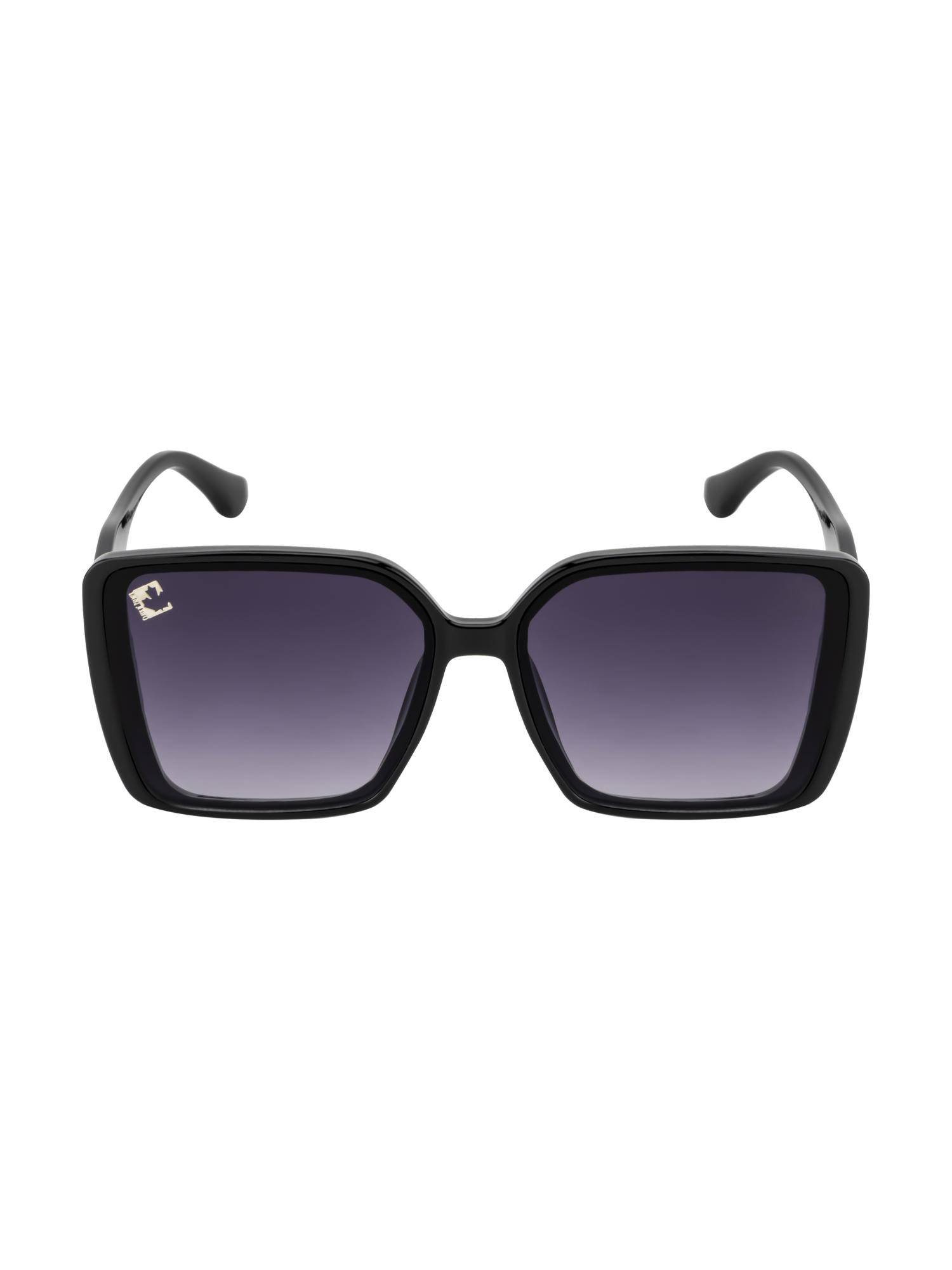 Clark N Palmer Grey Gradient Lens Matel Temple Design Square Sunglasses For Women-CNP-ST108-C1 (57)