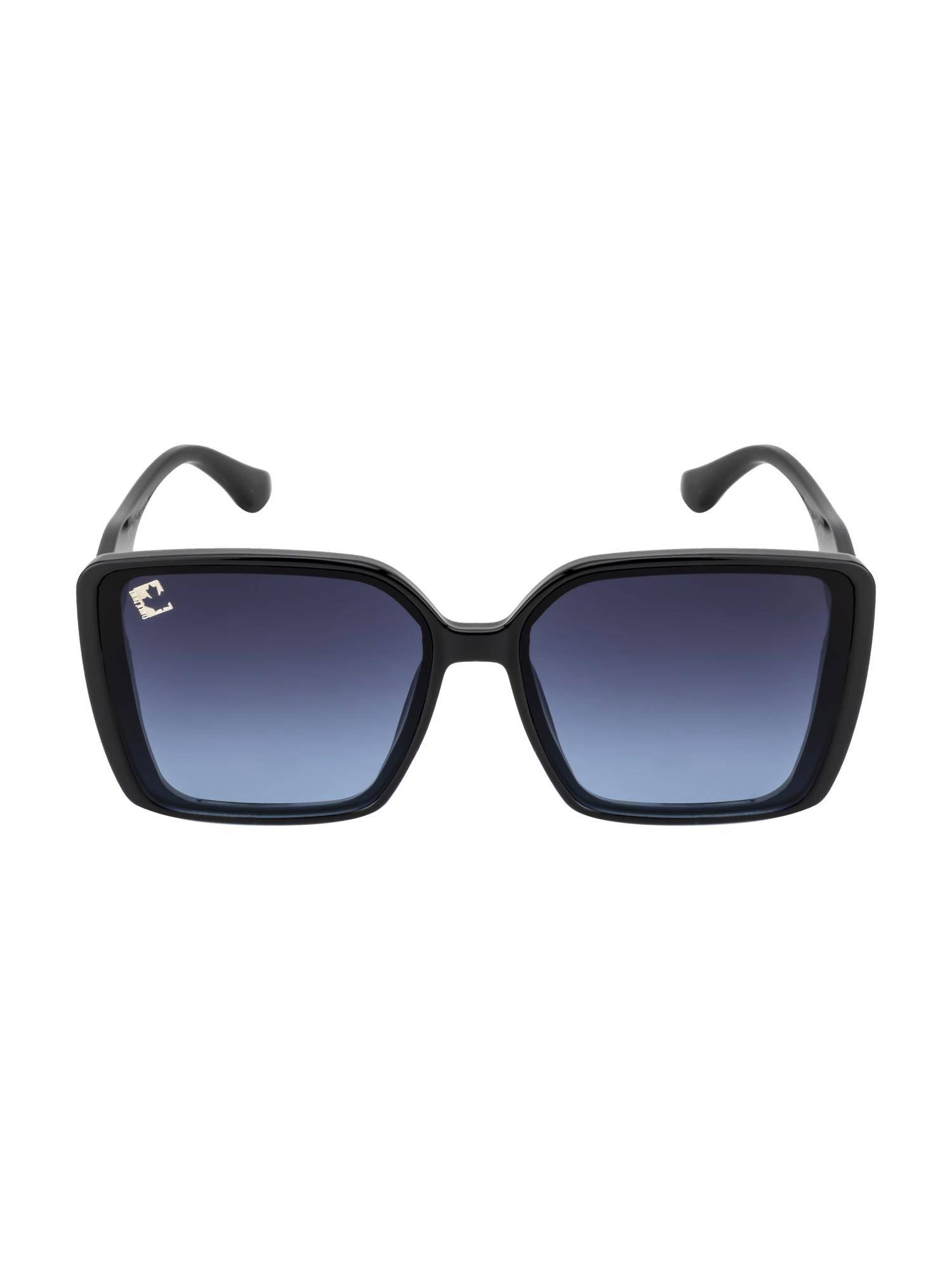 Clark N Palmer Smoke Blue Gradient Lens Square Sunglasses For Women-CNP-ST108-C3 (57)