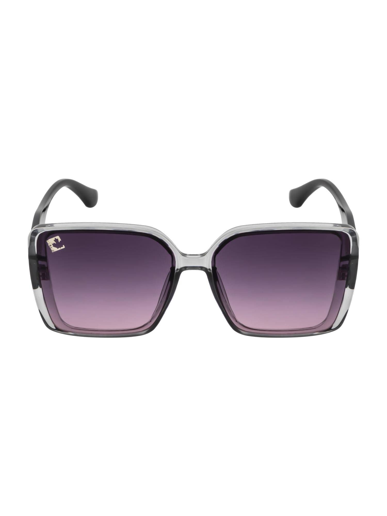 Clark N Palmer Purple Gradient Lens Square Sunglasses For Women-CNP-ST108-C6 (57)