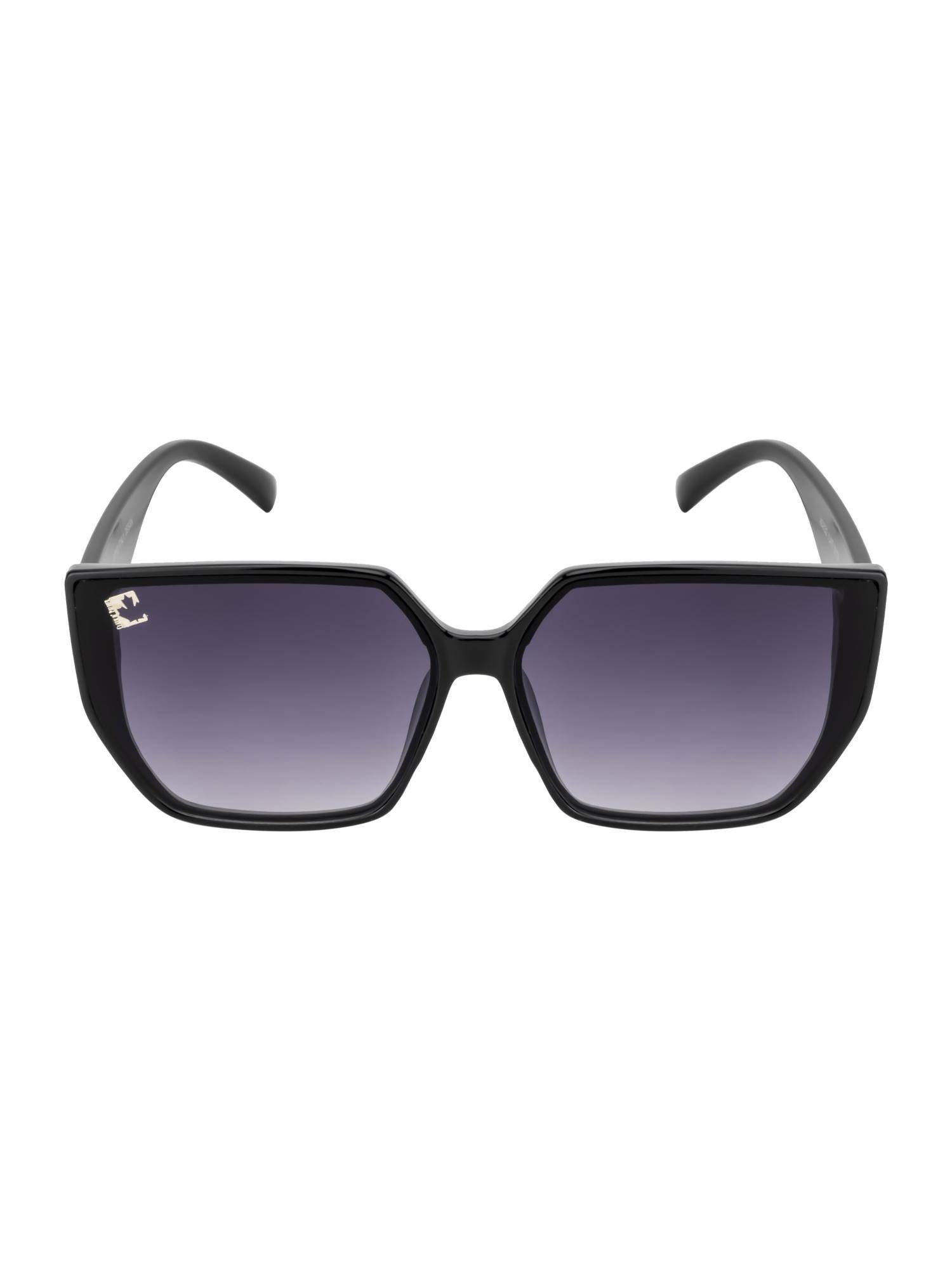Clark N Palmer Grey Gradient Lens Matel Temple Design Square Sunglasses For Women-CNP-ST113-C1 (56)