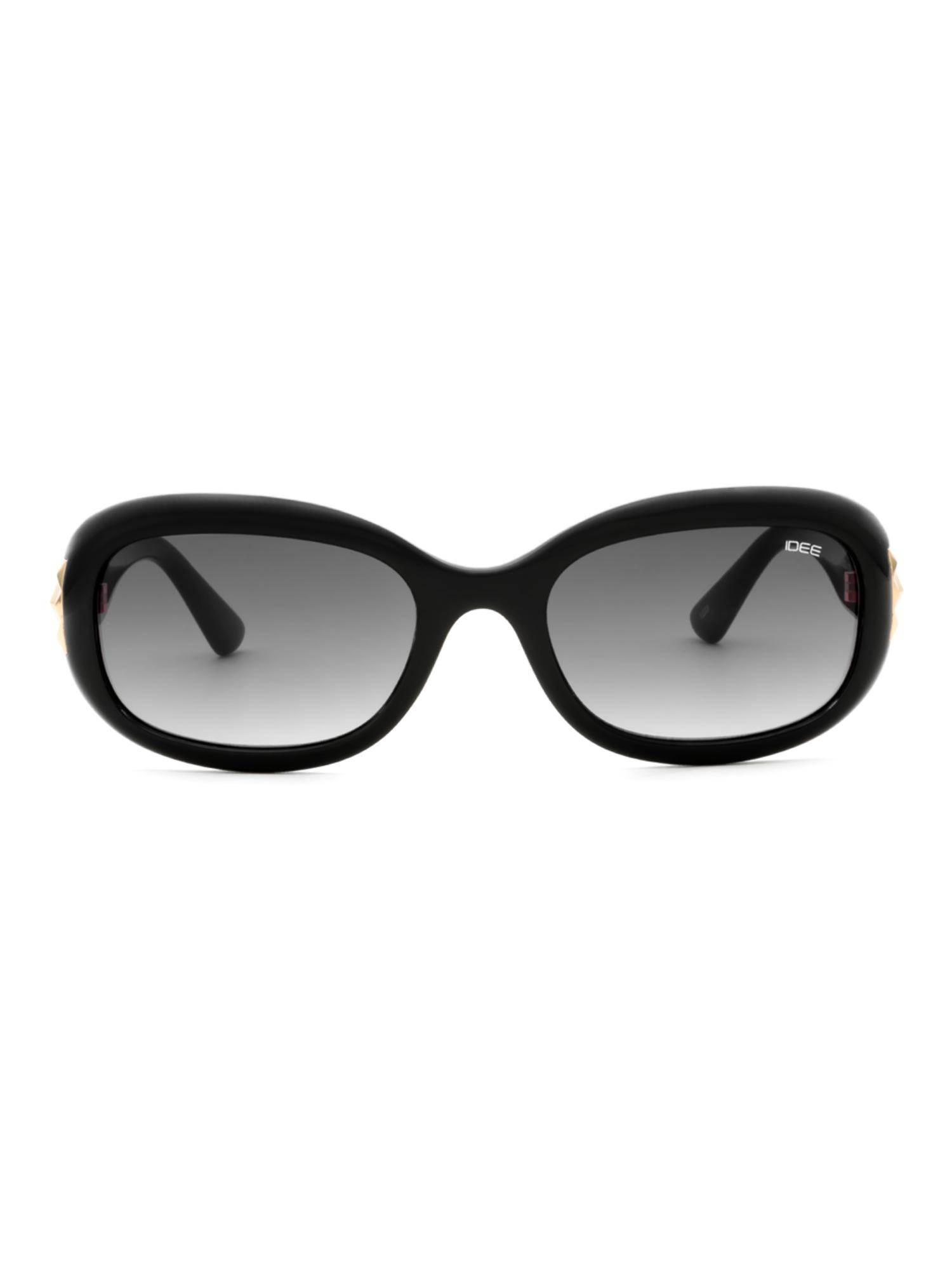 IDEE 100% Uv Protected Rectangular Grey Sunglasses for Women-Ids3118C1Sg (55)