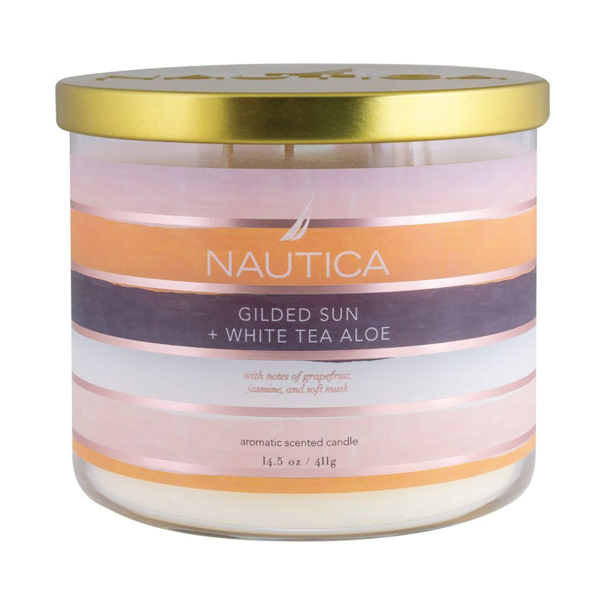Nautica Candles Gilded Sun + White Tea Aloe Fragranced Candle Buy
