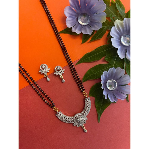 Buy Digital Dress Room Latest Long Fancy Mangalsutra and Earrings