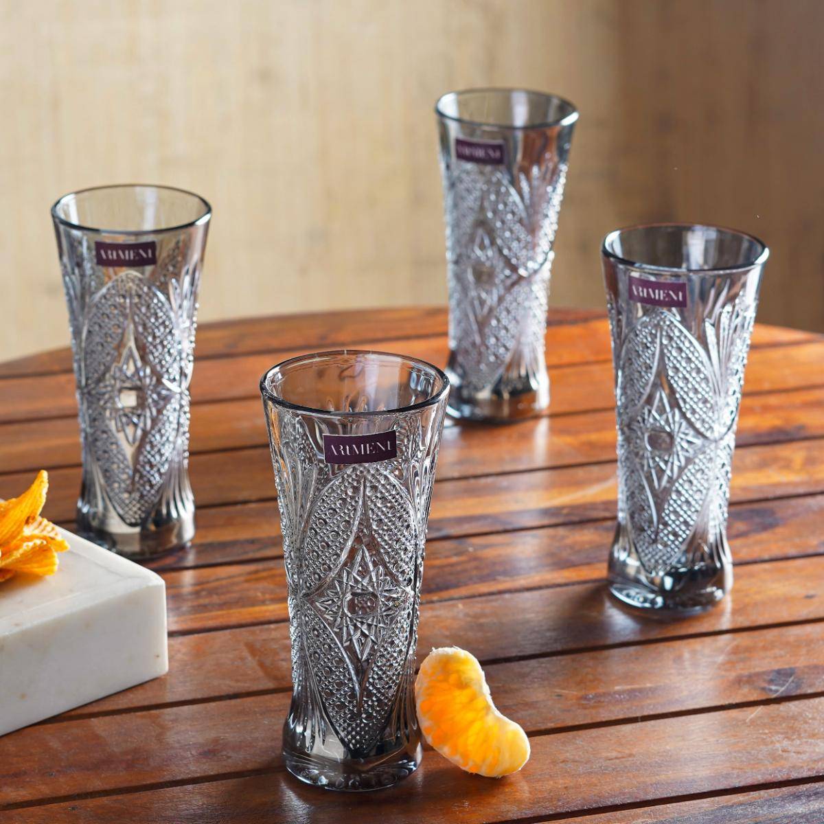 The Artment Impressionist Dual Delight Set of 4 Whisky Glasses - 200 ml