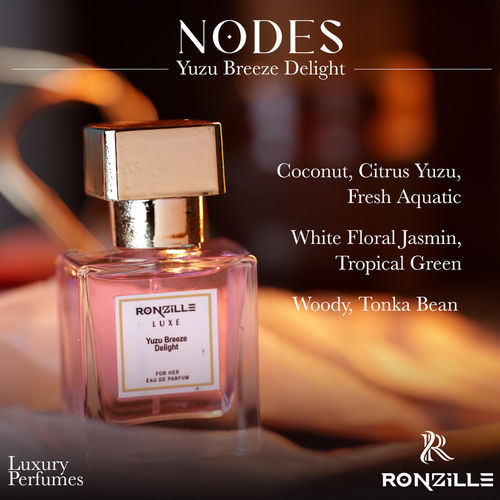 Ronzille Yuzu Breeze Eau de Parfum Citrus with Jasmine Sandalwood Long  Lasting Perfume For Women