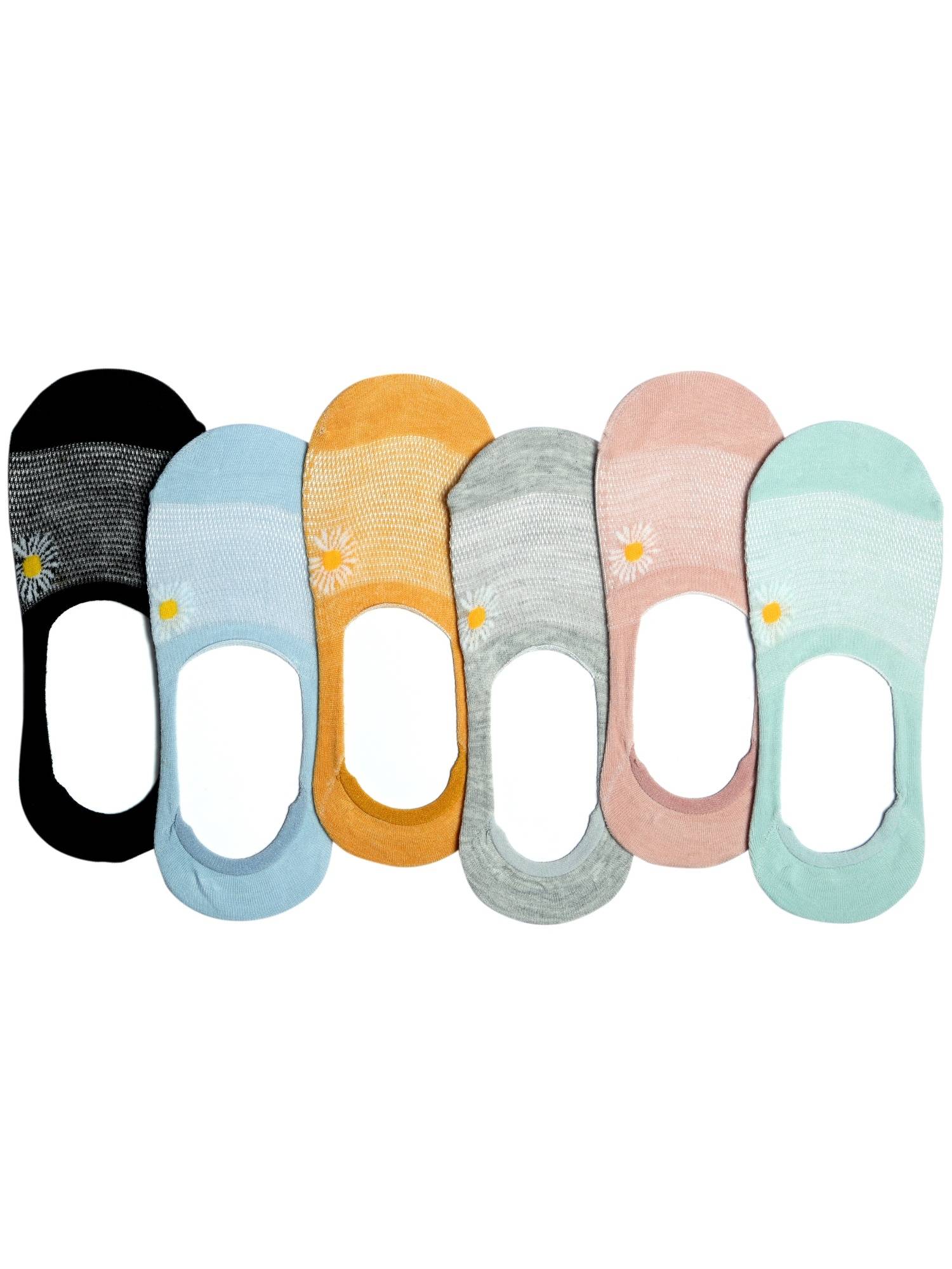 NEXT2SKIN Women's Loafer Multi-Color Floral Socks (Pack Of 6)