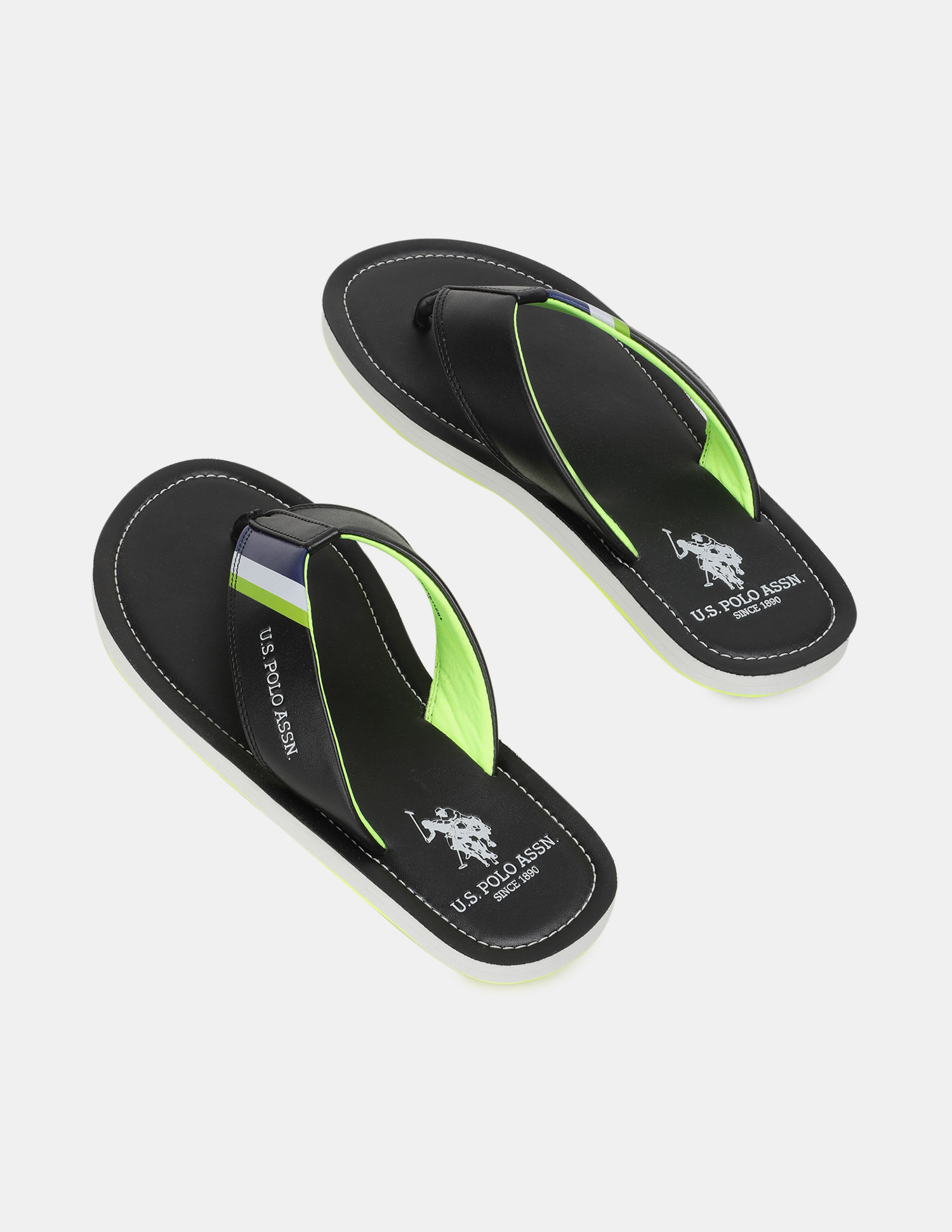 Polo slippers online black