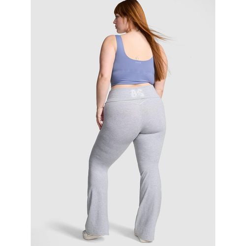 Buy Victoria's Secret Grey All-Day Cotton Fold Over Flare Pant Online
