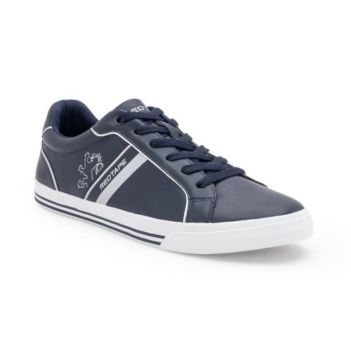 Buy Red Tape Mens Solid Silver/navy Sneaker Online