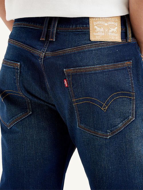 Buy Levi's Mens 527 Slim Bootcut Fit Navy Blue Jeans Online