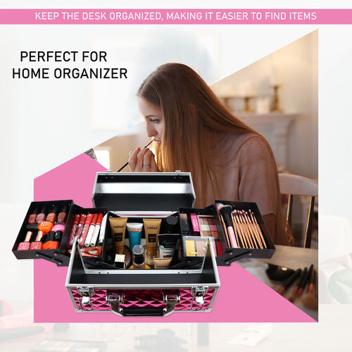 NFI Essentials Pouch : Buy Nfi Essentials Cosmetic Box Makeup Bag Vanity  Kit Travel Organiser Big Box Aluminium (One Size) Online