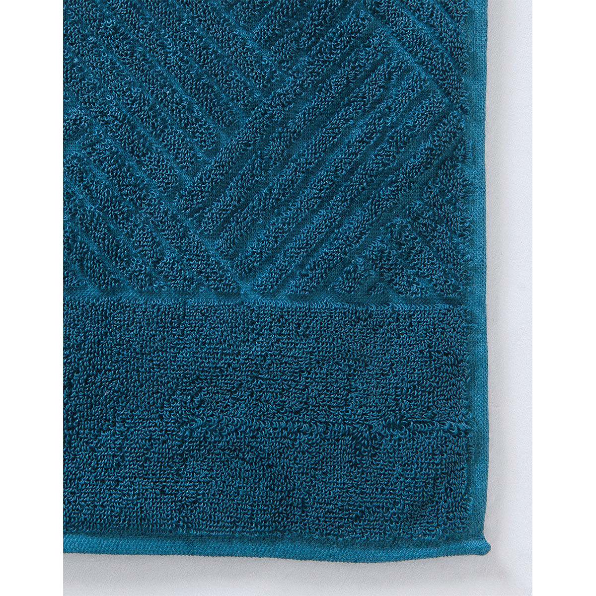 Buy Fabindia Teal Palash Cotton Bath Towel Online
