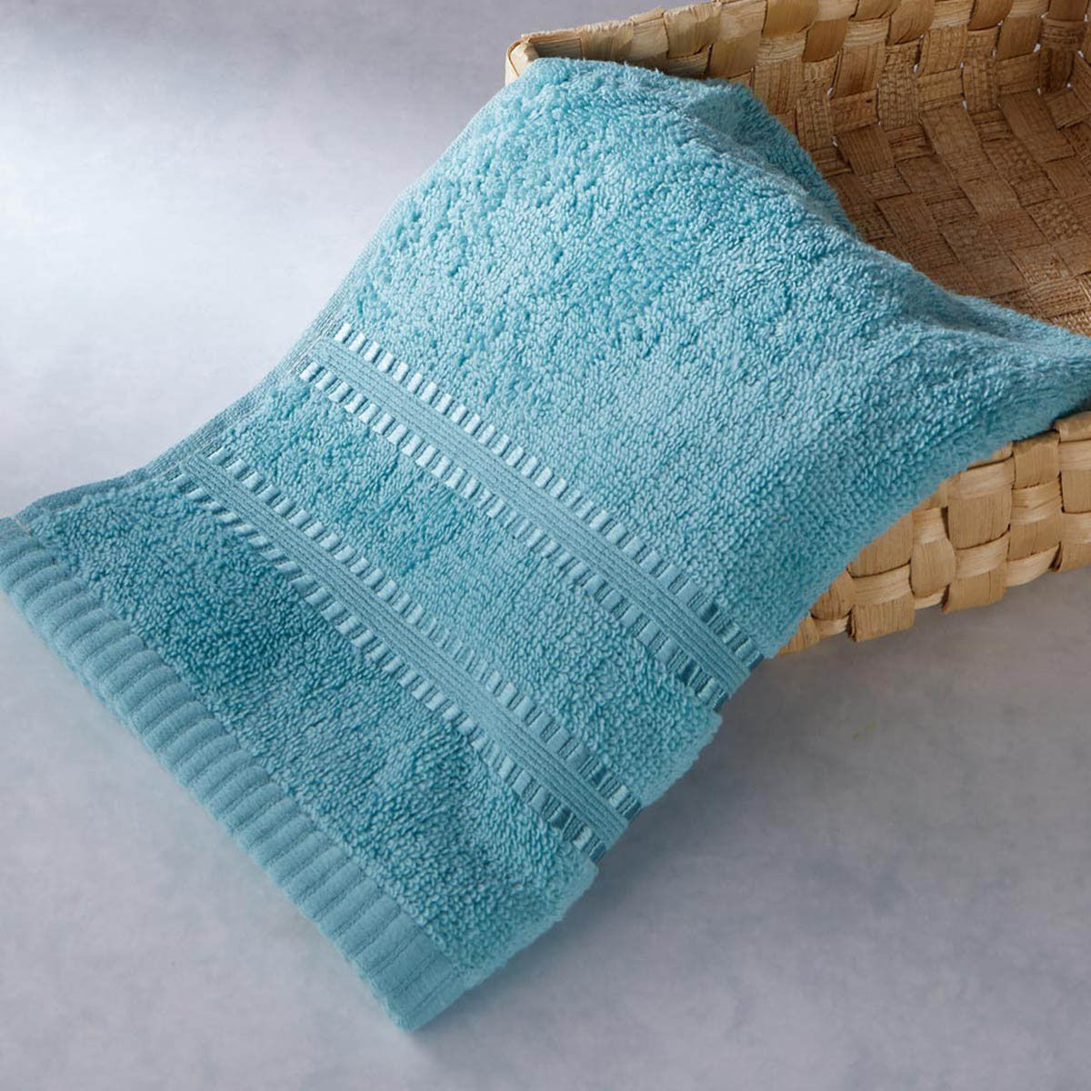 Buy Fabindia Blue Solid Ayan Cotton Hand Towel Online