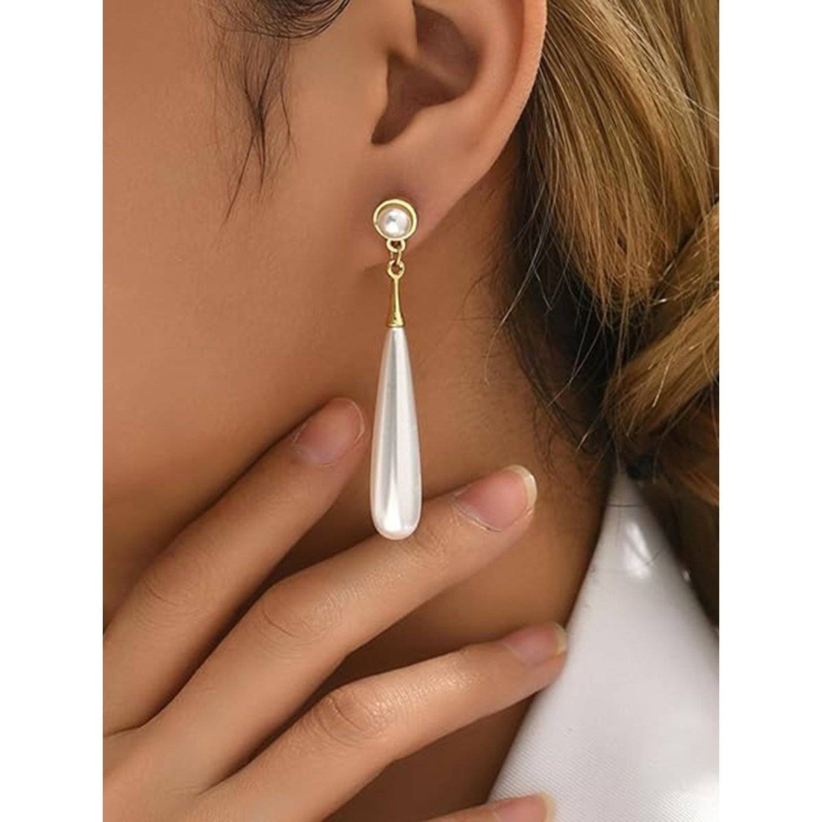 Peora Gold Plated Pearl Studded Fancy Earrings Fashion Jewellery for Women
