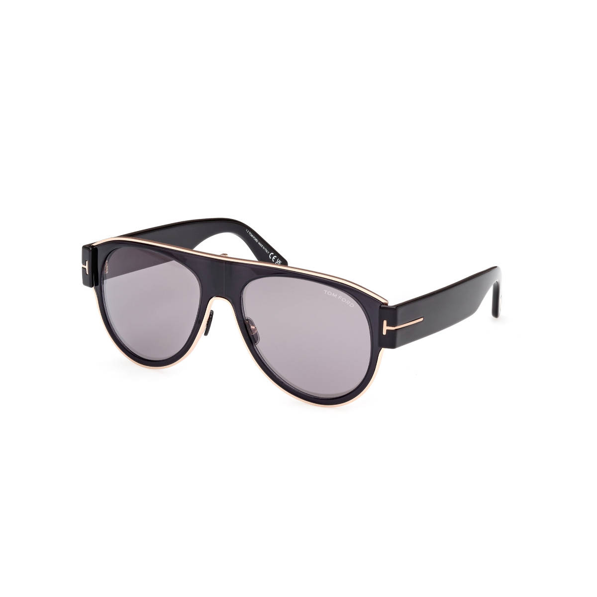 Tom Ford Eyewear Unisex Pilot Grey Lens Sunglasses - FT1074 58 01C
