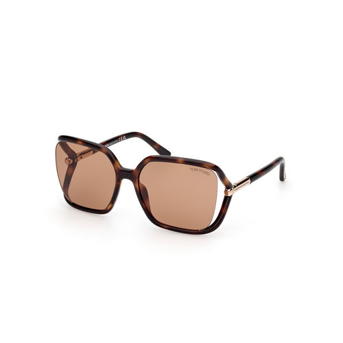 Tom Ford Eyewear Women Square Brown Lens Sunglasses FT1089 60 52E