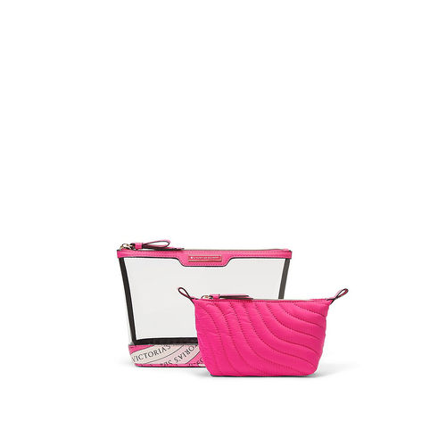 Buy Victoria's Secret Hot Pink Makeup Bag (Set of 2) Online