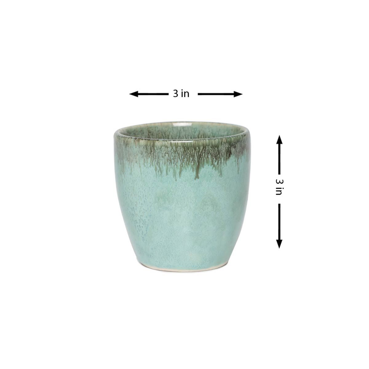 Amalfiee Ceramics Exclusive Peppermint Drinking Glasses Set Of 2 Buy