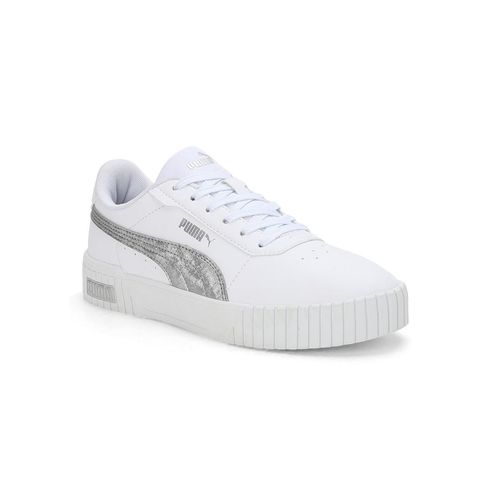 Puma Carina Space Metallics Women White Sneakers (UK 6)