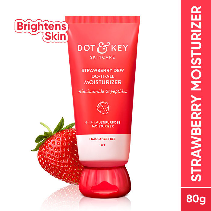 Dot & Key Strawberry Brightening Moisturizer - Niacinamide, Peptides & Hyaluronic Acid, Non-sticky