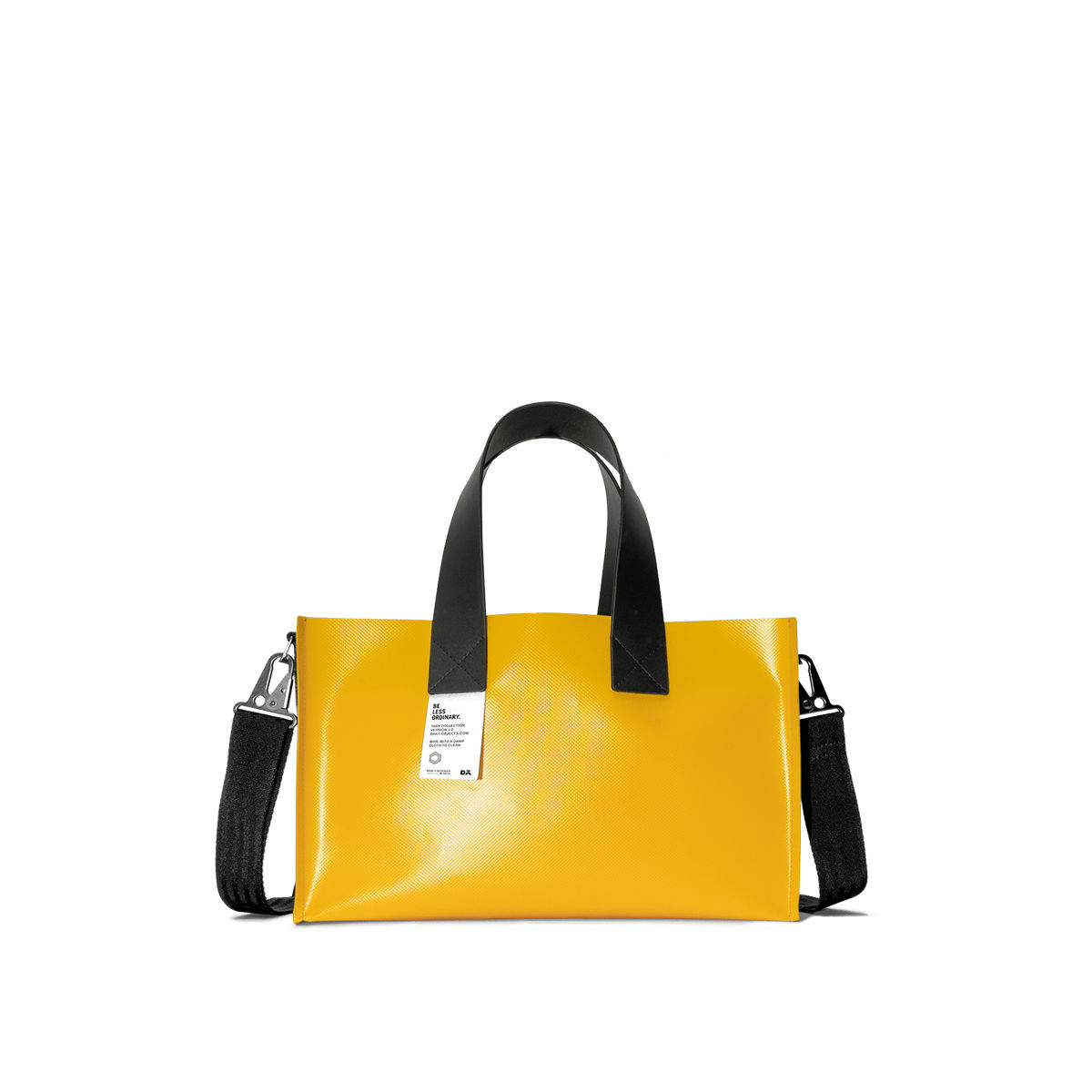 small yellow leather handbag