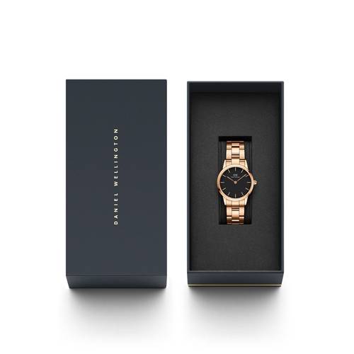 Buy Daniel Wellington Iconic Link 28 Rose Gold Black Online display picture 1